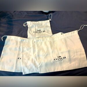 4 Coach Dust bags satin NEW
